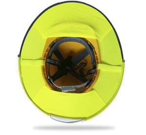 خوذة عمل واقية للبناء في الهواء الطلق مع واقي للوجه وأشرطة عاكسة وحافة كاملة لحماية الرقبة من الشمس - Product Image 5