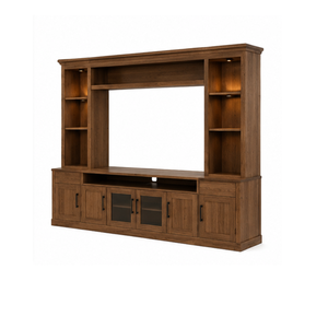 Modern Solid Teak Wood Entertainment Center TV <b>Wall</b> Unit Living Room <b>Display</b> <b>Cabinet</b> Storage Furniture Manufacturer - Product Image 2