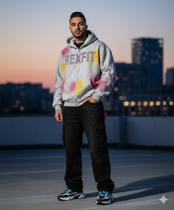 Sudadera con Capucha Extra Grande de Felpa 100% Algodón, Efecto Desteñido, con Cierre, Logotipo Personalizado con Serigrafía, Colores Sólidos, Sudadera con el Mejor Material - Product Image 2