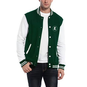 Stylish Casual Winter <b>Letterman</b> <b>Jacket</b> with Durable Stitching Modern Comfort Relaxed Fit 100% Cotton Front Logo Breathable - Product Image 1