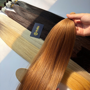 Cabello Humano Virgen Vietnamita Rusahair al por Mayor, Rubio Liso, Cutícula Alineada, Súper Doble Trama, Sin Permanente, Extensiones - Product Image 5