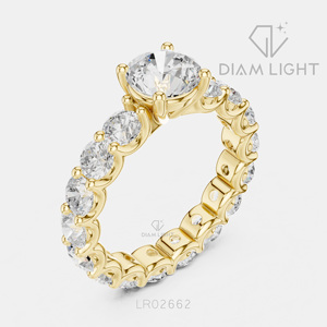 Bague de mariage ronde 1,25 carat, bijoux fins, certifiée IGI, or blanc 14 carats, diamant de laboratoire, bague de fiançailles et d'anniversaire - Product Image 6