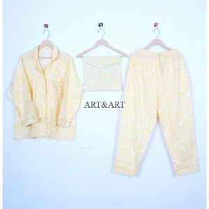 Conjunto de pijama para mujer a la moda con estampado floral, top de manga larga y pantalones largos, suave y transpirable para dormir. - Product Image 1