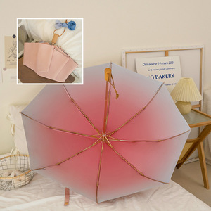 ร่มไม้เนื้อแข็งแบบสองใช้ ป้องกันรังสียูวี 70% โครง 8 ก้าน สีไล่ระดับสดใส ควบคุมด้วยมือ ดีไซน์ทันสมัย สร้างสรรค์ ใช้กันแดดได้ - Product Image 6