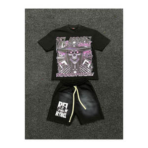 เสื้อยืดโอเวอร์ไซส์ผู้ชายผ้าฝ้าย 100% พิมพ์ลายตามสั่งคุณภาพสูง งานปักลายแบบแอพพลิเคชั่น ล้างสีแบบดิสเทรส ขายส่ง - Product Image 1