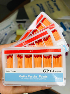 OEM <span class=keywords><strong>Factory</strong></span> Supply Dental Root Canal trattamento endodontico punti guttaperca conicità 04/ 60 punti 7 dimensioni materiale di riempimento dentale - Product Image 2