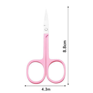 Tijeras Profesionales Curvas de Acero Inoxidable para Pestañas, Herramienta de Belleza para Recortar Cejas y Maquillaje - Product Image 2