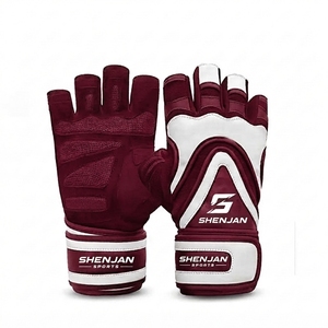 Guantes de Gimnasio de Cuero Originales Unisex para Fitness, Ejercicio y Levantamiento de Pesas, Guantes de Gimnasio de Cuero de Medio Dedo, Nuevos - Product Image 1