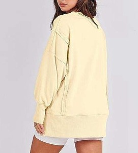 เสื้อสเวตเชิ้ตผู้หญิงคุณภาพสูง ทรงหลวม โอเวอร์ไซส์ คอโอ ไหล่ตก คอกลม - Product Image 6