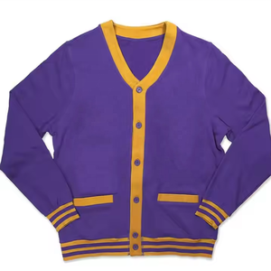 Suéter personalizado al por mayor cuello en V Universidad - Product Image 1