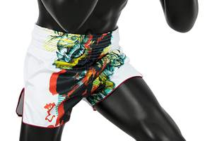 Pantalones Cortos de Muay Thai para Hombre, Bordados, Cintura Elástica, para Entrenamiento, Gimnasio, Kickboxing, Ligeros, Coloridos, Top de Muay Thai - Product Image 2