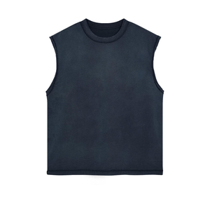 Custom <b>Logo</b> 2025 Men's Cotton Sleeveless Gym Tank Top Breathable Athletic Shirt for Workout Casual Fitness Wear Muscle Print - Product Image 3