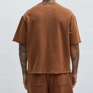 Conjuntos de pantalones cortos con estilo para hombre, novedad de verano al por mayor, 2 piezas para uso en exteriores, manga corta y algodón/poliéster, ropa informal cómoda de gran tamaño - Product Image 2