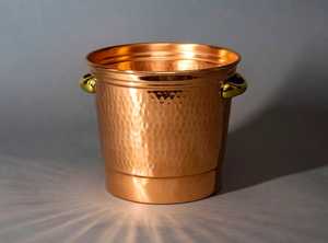 Luxury Metal Ice <b>Bucket</b> <b>with</b> <b>Lid</b> and Tongs Double Wall Insulated Elegant Bar Accessory By Wonder Overseas - Product Image 2