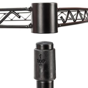 Carrello Portadocumenti Mobile in Metallo Nero a Singolo Ripiano 60 x 32 x 46 cm, Carrello Multiuso Versatile - Product Image 6