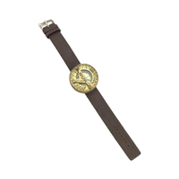 Steampunk boussole cadran avec étui en cuir en laiton Durable Vintage Design aventure Camping garçons d'honneur cadeau compagnon pointeur affichage