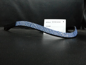 แถบคาดคิ้วหนังพรีเมี่ยมสีน้ำตาลอินเดียพร้อมแผ่นคริสตัลสีทองแผ่นรองสำหรับผลิตภัณฑ์ม้าราคาแพง - Product Image 3