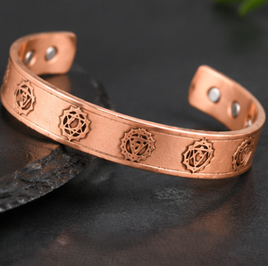 Authentic Sacred Chakra <b>Engraved</b> Pure Metal Open Cuff <b>Bangle</b> Bracelet Fashionable Metal Jewelry Exquisite Craftsmanship - Product Image 6