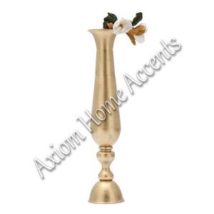 Jarrón de suelo de aluminio con acentos para el hogar Axiom elegante moderno con esmalte transparente de cobre para arreglos florales de mesa decoración del hogar - Product Image 6