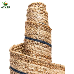 Tapis ronds personnalisables de 180 cm en jute 100% d'Inde, adaptés aux chambres et aux couloirs - Product Image 2