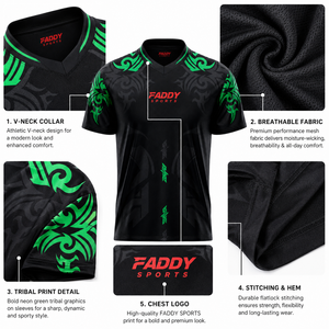 Maillot d'e-sport personnalisé par sublimation, design professionnel, t-shirt de gaming respirant, uniforme d'équipe de joueur pro, vêtement de sport à séchage rapide - Product Image 4