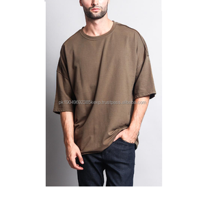 Camiseta de Hombre de Alta Calidad, Camiseta Lisa de 250 GSM, Peso Pesado, Impresión de Logotipo, Servicio OEM - Product Image 3