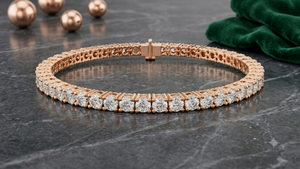 Bracelet tennis de luxe en or jaune avec diamants taille ronde pour femme, idéal pour mariage et anniversaire, bijoux raffinés - Product Image 2