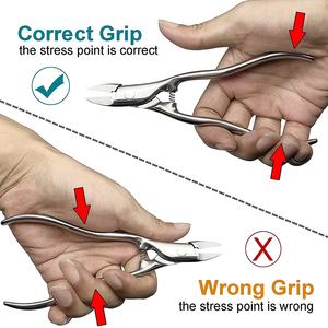 Cortaúñas de acción de resorte de acero inoxidable resistente personalizado, cortador de acabado de espejo, Unión Profesional para uñas encarnadas - Product Image 2