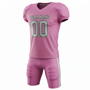 Ensemble d'uniformes de football américain personnalisés, maillot et pantalon sublimés OEM, tenue d'équipe pour adultes, nom et numéro personnalisés, short - Product Image 6