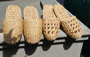 Hot Deal 2025 Comfortable and Eco-Friendly <b>Slippers</b> Durable Water Hyacinth <b>Slippers</b> from Vietnam for Bedroom and Living Space - Product Image 2