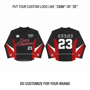 Custom 360g Cotton Half Zip O-Neck <b>Sweatshirt</b> Black <b>Red</b> Panel Sublimation Custom Logo Team Wear Windproof Quick Dry Breathable - Product Image 1