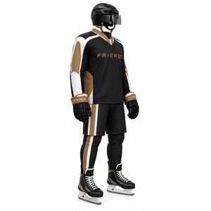 Uniforme de Hockey sobre Hielo Transpirable para Hombre Adulto, 100% Poliéster, Impresión Personalizada, MOQ Bajo, Secado Rápido - Product Image 2
