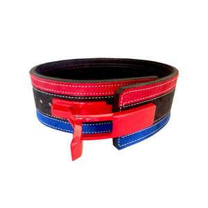 Adjustable PU Leather Weight Lifting <b>Belt</b> <b>Red</b> Blue Power Training Support Adult Universal Fit - Product Image 1