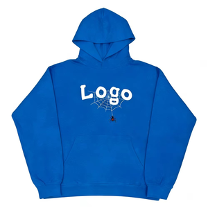 Sweat-shirt à capuche unisexe, imprimé toile d'araignée, coton, décontracté, pull d'automne, coupe classique, logo sur le devant - Product Image 3