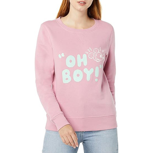 Sweat-shirts décontractés pour femmes à fente latérale, ourlet asymétrique, col rond, manches longues, coupe décontractée, en molleton doux et mélange de coton - Product Image 1