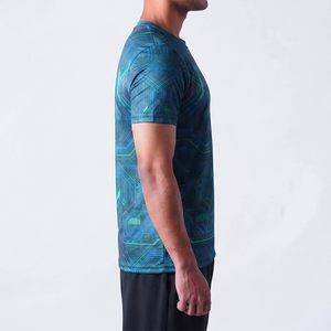 Nueva camiseta elegante para hombre, recién llegada, de manga corta, tela elástica, corte informal. - Product Image 3