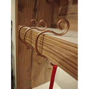 Porte-chaussettes en cuivre, crochets modernes pour chaussettes, crochets décoratifs naturels polis pour décorations de Noël, à bas prix - Product Image 4