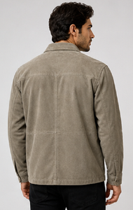 <b>Men's</b> Genuine Sheep Skin Shirt <b>Jacket</b> Button Front <b>Smart</b> Casual Overshirt Slim Fit Premium Outerwear Windproof Winter Stylish - Product Image 3
