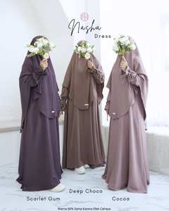 ABAYA SIMPLE PARA MUJERES MUSULMANAS, TELA DE ALTA CALIDAD, TRANSPIRABLE, PARA USO DIARIO, ESTILO LÍNEA A, DE POLIÉSTER - Product Image 4