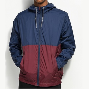 Plus Size Red Color Workwear Oversized Zip up Windbreaker Jacket With Hoodie & Pocket Stylish Nylon Made Coaching <b>Trainer</b> Jacket - Product Image 5