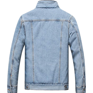 Winter Fashion Mens Jean Jacket Outwear Jackets Trendy Warm Fleece Thick Denim Jacket Wool Men Denim <b>Coat</b> - Product Image 3