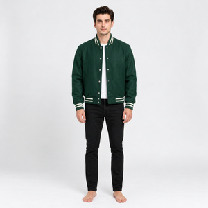 Veste universitaire unisexe hiver 2026 en promotion – Nouvelle version respirante à capuche intégrée, 100 % laine de haute qualité - Product Image 1