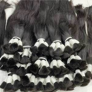 Precio al por mayor Extensiones de cabello humano crudo vietnamita a granel Color negro Natural recto 100G 6 pulgadas Grado de cabello virgen - Product Image 1