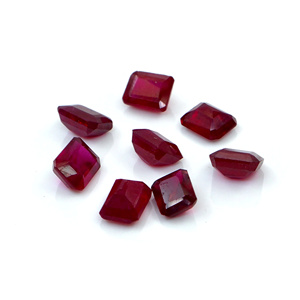 Rubis naturels de Bangkok, octogones calibrés 7x8mm, pierres précieuses de rubis naturelles facettées pour la fabrication de bijoux, prêtes à l'emploi - Product Image 4