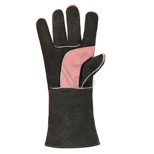 Customized Logo Good Quality Leather Welding Safety <b>Gloves</b> Fireproof Industrial Construction Welder Working <b>Gloves</b> Anti-Cut - Product Image 3