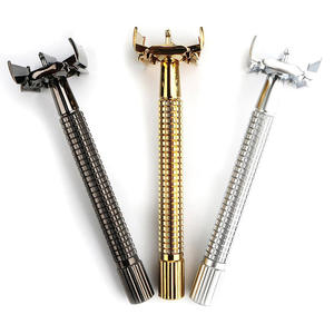 Rasoir de sécurité personnalisé à double tranchant en acier inoxydable à peigne ouvert, de haute qualité professionnelle pour hommes - Product Image 3