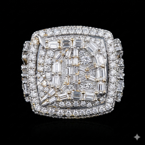 SHRAMAN DIAMOND Men's Luxury Hip Hop Rhodium Plated 925 Silver Pave Setting Moissanite <b>Rings</b> Custom Iced <b>Initial</b> Engagement Gift - Product Image 1