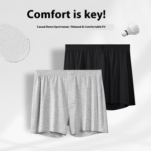 Men's Cotton Shorts Solid Color Elastic Waist Mid Rise Casual Wear Gray Black White - Product Image 2