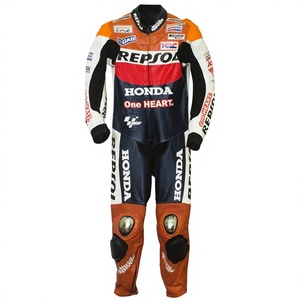 ชุดแข่งรถมอเตอร์ไซค์ Dani Pedrosa MotoCP รุ่น Zonda 1 ชิ้น ทำจากหนังวัว/หนังจิงโจ้ สำหรับขับขี่มอเตอร์ไซค์/จั๊มสูท MotoCp/ชุดสำหรับนักขี่มอเตอร์ไซค์ระดับมืออาชีพ - Product Image 1