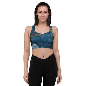 Soutien-gorge de sport OEM pour la danse et le cheerleading, crop top avec logo frontal, grande taille, maintien élevé pour femmes adultes - Product Image 1